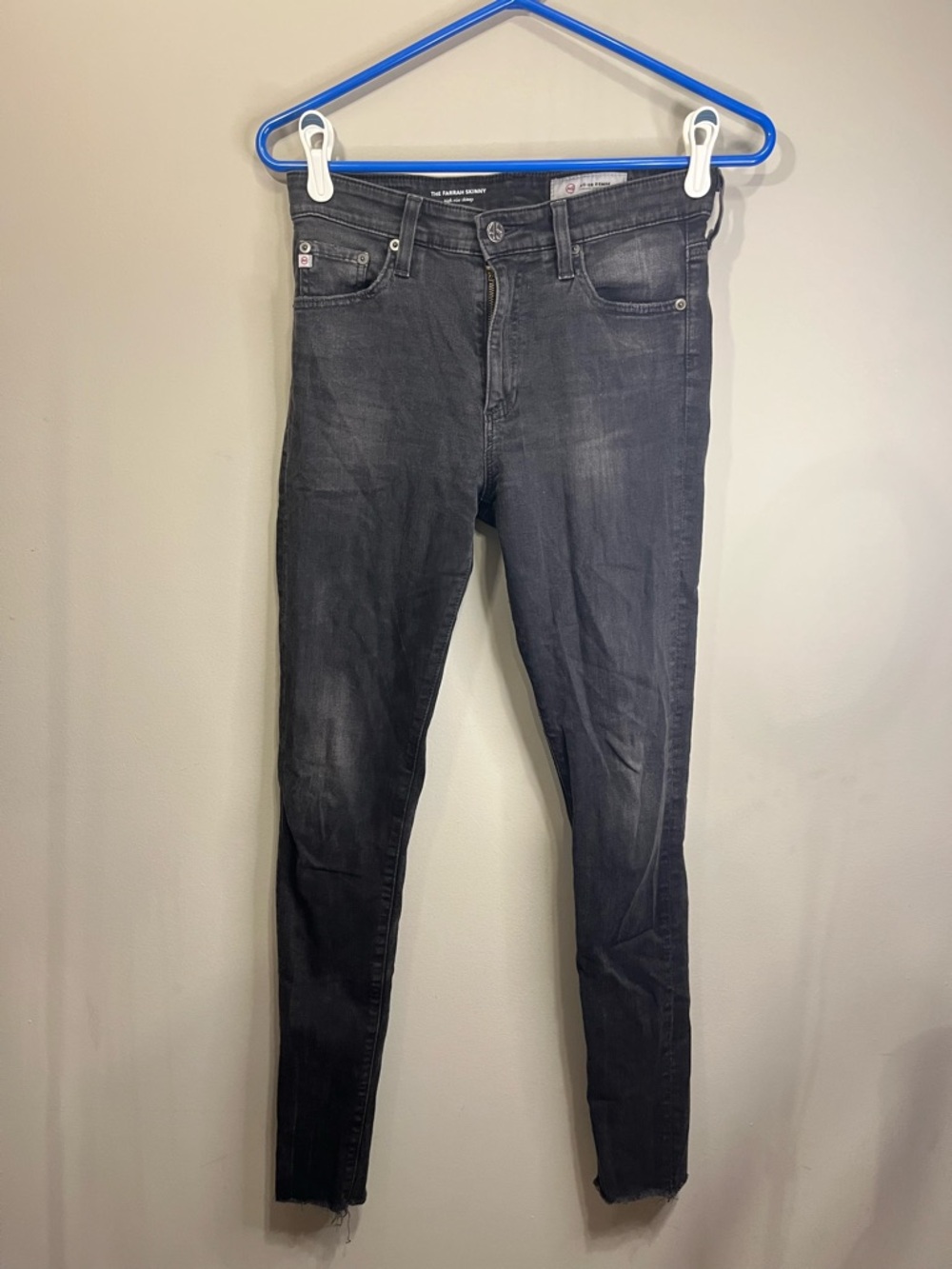 Ag Adriano Goldschmied The Farrah Skinny Black High-Rise Skinny Jeans